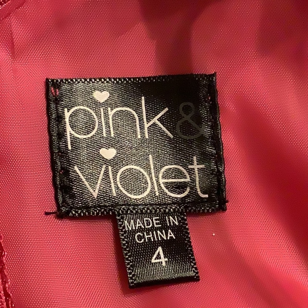 Fuchsia Drees with Rhinestone Belt - Picture 7 of 8